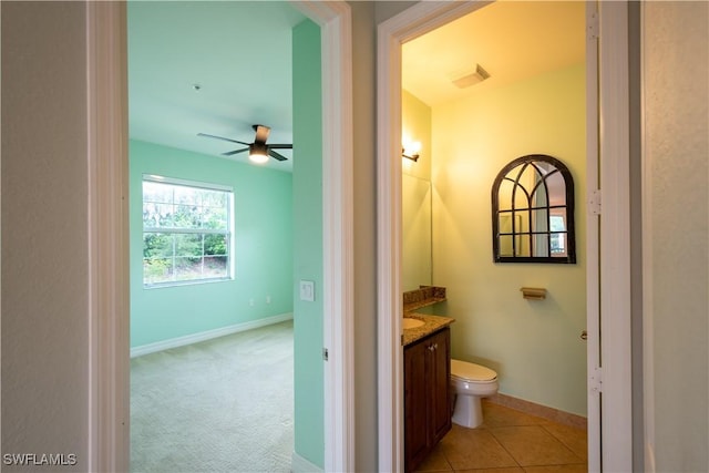 6533 Monterey Pt Unit 204, Naples, FL 34105 - bathroom with vanity and ceiling fan