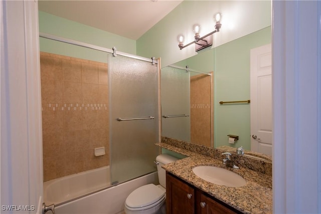 6533 Monterey Pt Unit 204, Naples, FL 34105 - bathroom with vanity and shower / bath combination with glass door