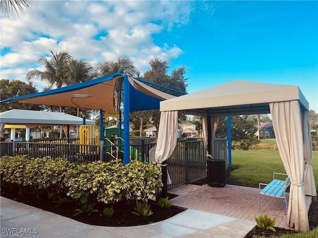 6533 Monterey Pt Unit 204, Naples, FL 34105 - surrounding community featuring a playground and a gazebo
