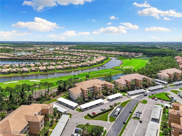 10720 Palazzo Way Unit 405, Fort Myers, FL 33913 - aerial perspective of suburban area featuring a golf club and a large body of water