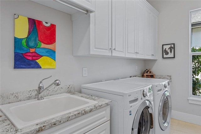 3159 Heather Glen Ct, Naples, FL 34114 - washroom featuring independent washer and dryer and cabinet space