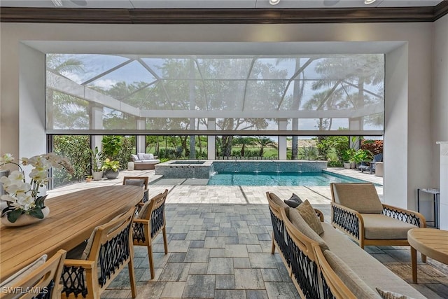 3159 Heather Glen Ct, Naples, FL 34114 - view of pool featuring a pool with connected hot tub