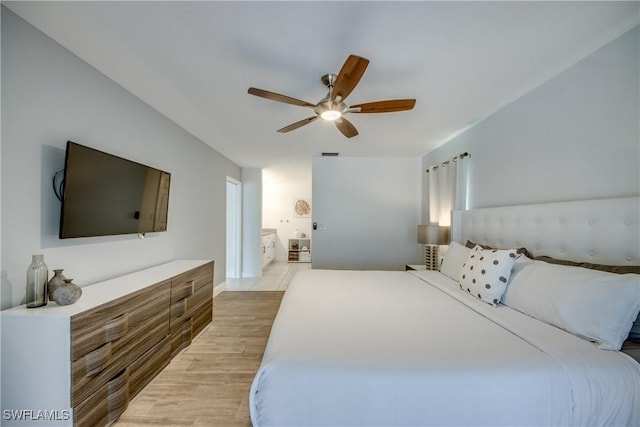 2812 SW 46th Ter, Cape Coral, FL 33914 - bedroom featuring light wood-type flooring and ceiling fan