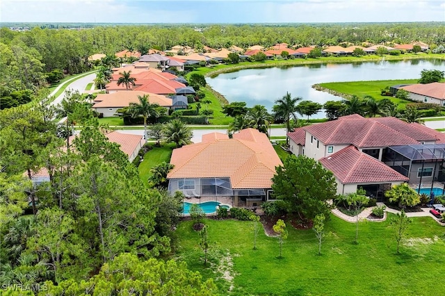 1387 Mockingbird Dr, Naples, FL 34120 - aerial perspective of suburban area with a nearby body of water