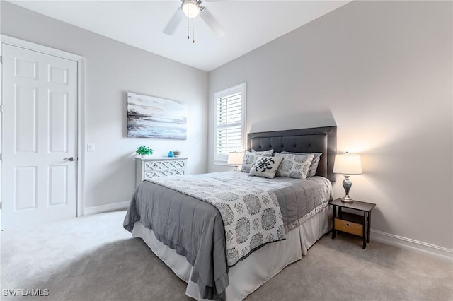 1387 Mockingbird Dr, Naples, FL 34120 - bedroom with light carpet and ceiling fan