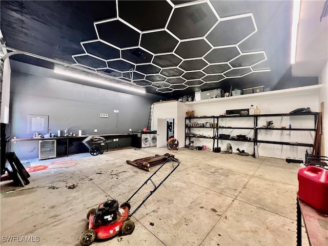 3307 33rd St W, Lehigh Acres, FL 33971 - garage with wine cooler