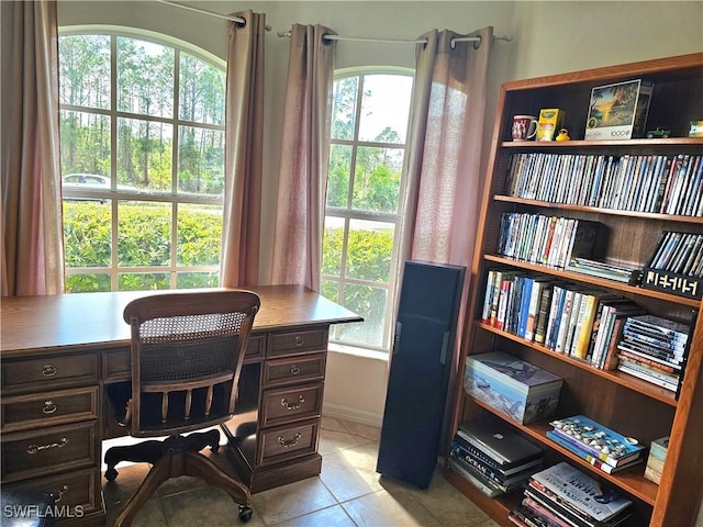 619 Charles Sise St, Lehigh Acres, FL 33974 - office with light tile patterned floors and baseboards
