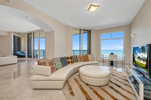 940 Cape Marco Dr Unit 1603, Marco Island, FL 34145 - living area with arched walkways