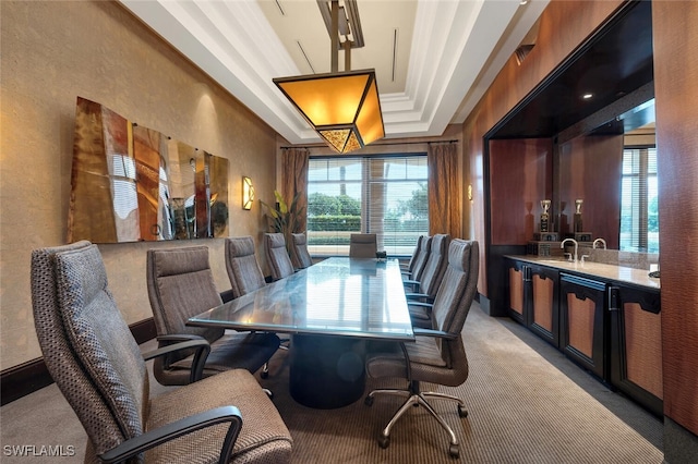 940 Cape Marco Dr Unit 1603, Marco Island, FL 34145 - home office featuring light carpet and a textured wall