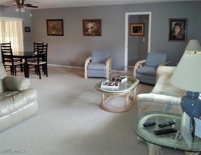 2119 Pellam Blvd, Port Charlotte, FL 33948 - living area with a ceiling fan and carpet flooring