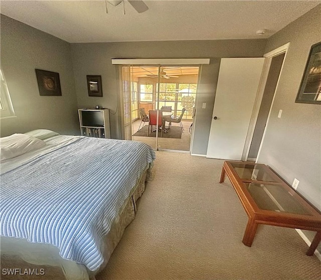 2119 Pellam Blvd, Port Charlotte, FL 33948 - carpeted bedroom featuring access to exterior and a ceiling fan