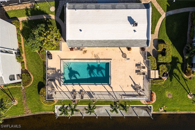 4549 SE 5th Pl Unit 109, Cape Coral, FL 33904 - view from above of property featuring a pool