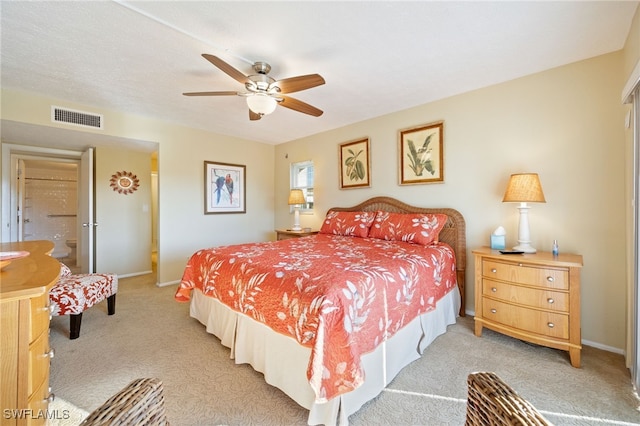 4549 SE 5th Pl Unit 109, Cape Coral, FL 33904 - bedroom featuring light colored carpet and ceiling fan