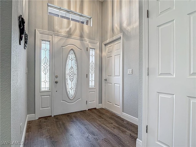 1670 Palo Duro Blvd, North Fort Myers, FL 33917 - entrance foyer with a textured wall and dark wood-style flooring