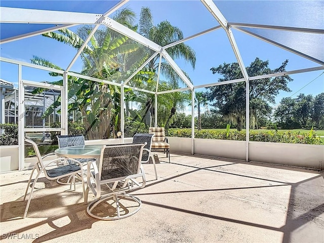 1670 Palo Duro Blvd, North Fort Myers, FL 33917 - view of patio with glass enclosure