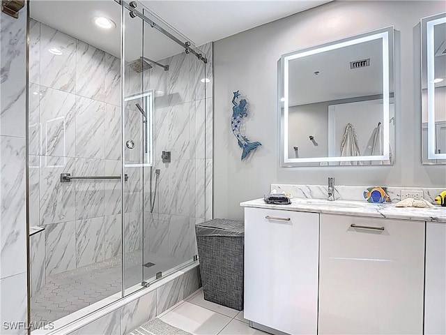 3000 Oasis Grand Blvd Unit 1203, Fort Myers, FL 33916 - full bathroom featuring a stall shower and vanity