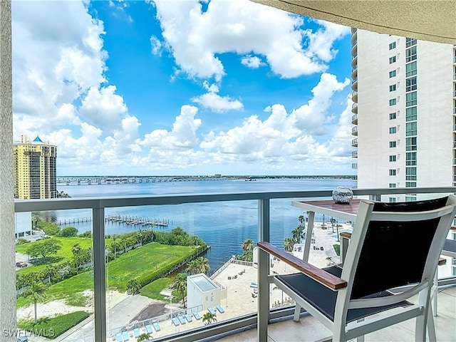 3000 Oasis Grand Blvd Unit 1203, Fort Myers, FL 33916 - balcony with a water view