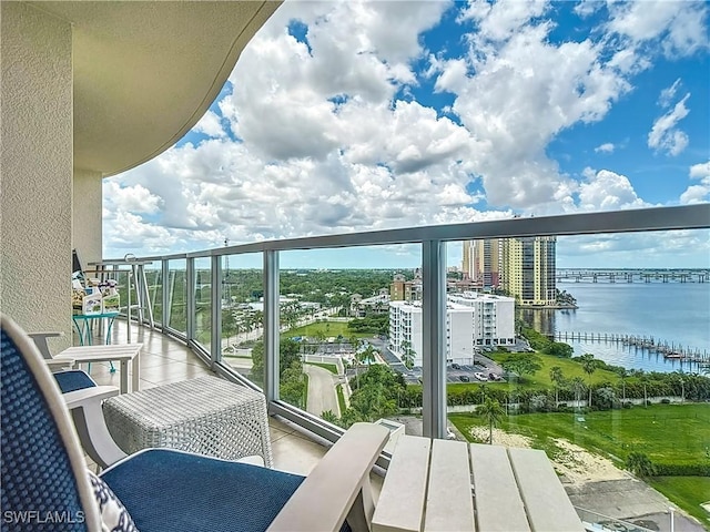 3000 Oasis Grand Blvd Unit 1203, Fort Myers, FL 33916 - balcony with a water view and a city view
