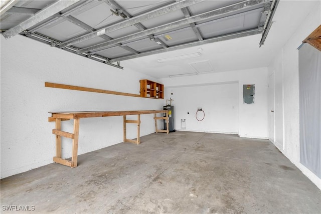 4508/4510 30th St SW, Lehigh Acres, FL 33973 - garage with electric panel and water heater