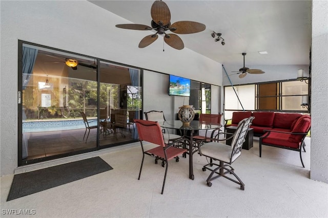 17971 Bermuda Dunes Dr, Fort Myers, FL 33967 - sunroom with lofted ceiling and plenty of natural light