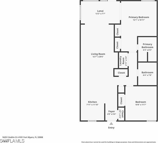 16251 Dublin Cir Unit F101, Fort Myers, FL 33908 - view of home floor plan