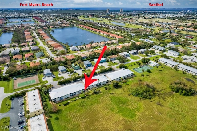 16251 Dublin Cir Unit F101, Fort Myers, FL 33908 - view of property location with a large body of water and nearby suburban area