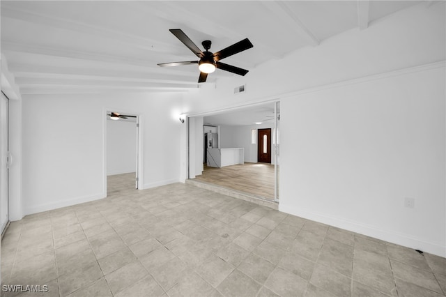 3307 Pinetree St, Port Charlotte, FL 33952 - unfurnished living room featuring a ceiling fan and baseboards
