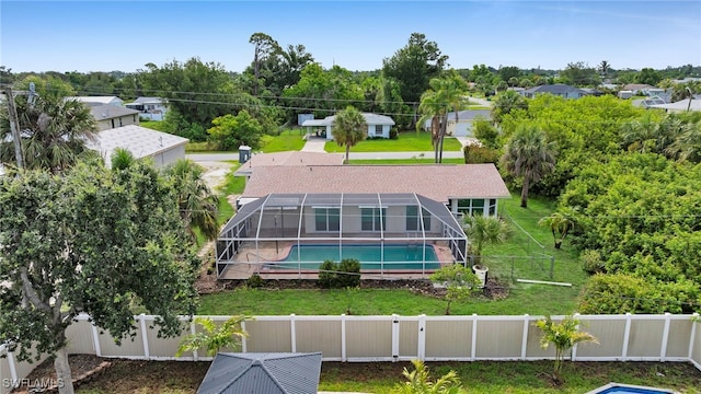 3307 Pinetree St, Port Charlotte, FL 33952 - view from above of property with a pool area