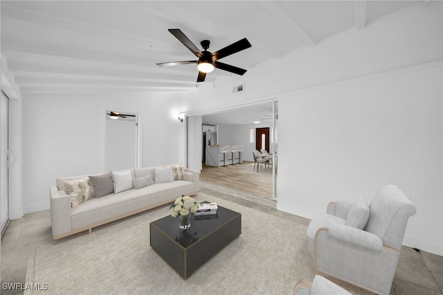 3307 Pinetree St, Port Charlotte, FL 33952 - living area with a ceiling fan and tile patterned floors