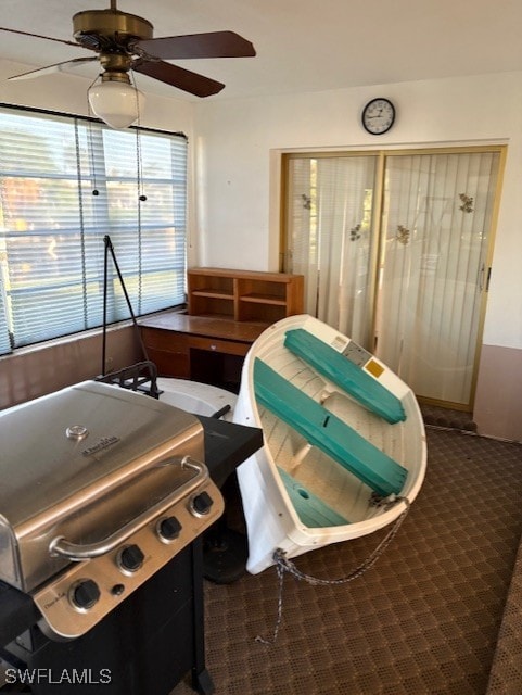 4425 N Atlantic Cir, North Fort Myers, FL 33903 - recreation room featuring a ceiling fan