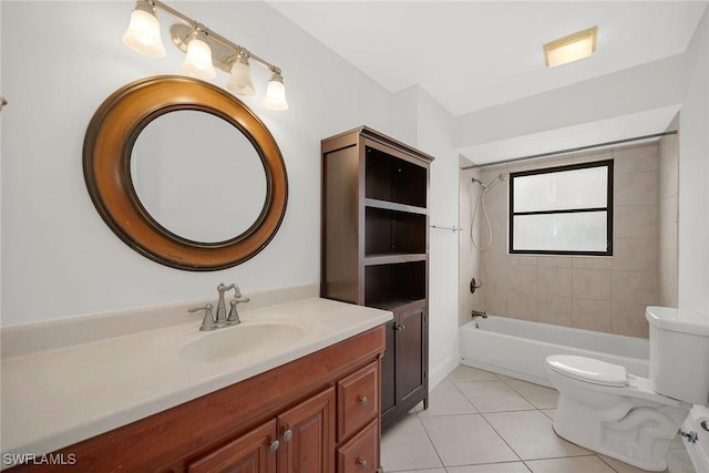 519 99th Ave N, Naples, FL 34108 - bathroom with vanity, tile patterned floors, and shower / tub combination
