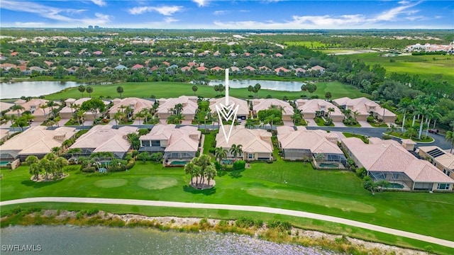 20029 Saraceno Dr, Estero, FL 33928 - aerial perspective of suburban area with a nearby body of water and a golf club