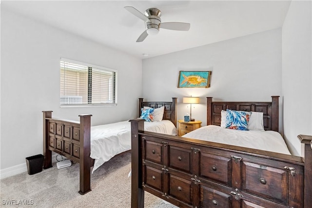 2502 SW 17th Ave, Cape Coral, FL 33914 - bedroom featuring light carpet and a ceiling fan