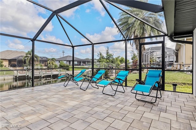 2502 SW 17th Ave, Cape Coral, FL 33914 - view of patio / terrace with a lanai and a residential view