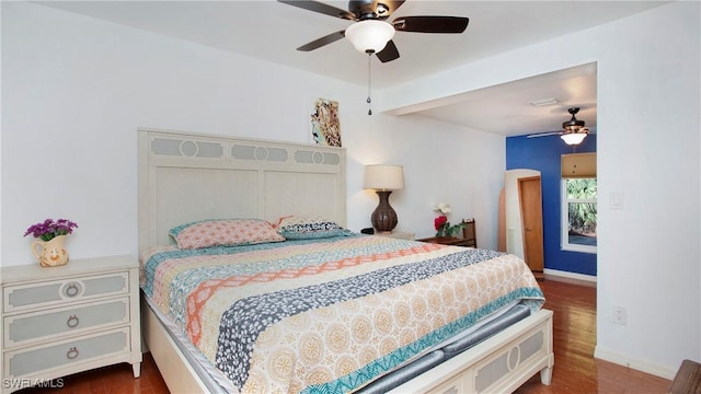5961 Sea Grass Ln, Naples, FL 34116 - bedroom featuring wood finished floors and ceiling fan