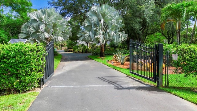 5961 Sea Grass Ln, Naples, FL 34116 - view of asphalt driveway with a gate and a gated entry