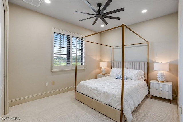 9691 Monteverdi Way, Fort Myers, FL 33912 - bedroom featuring recessed lighting, carpet floors, and ceiling fan