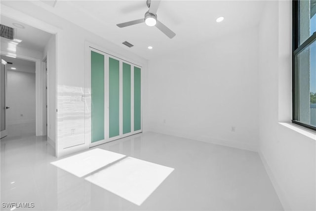 807 Hamilton Ave, Lehigh Acres, FL 33972 - spare room featuring recessed lighting and ceiling fan