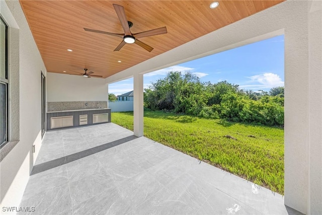807 Hamilton Ave, Lehigh Acres, FL 33972 - view of patio featuring ceiling fan