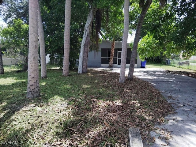 873 Van Buren St, Fort Myers, FL 33916 - view of property hidden behind natural elements with concrete driveway
