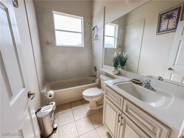 2041 24th Ave NE, Naples, FL 34120 - bathroom featuring shower / bath combination, vanity, and tile patterned floors