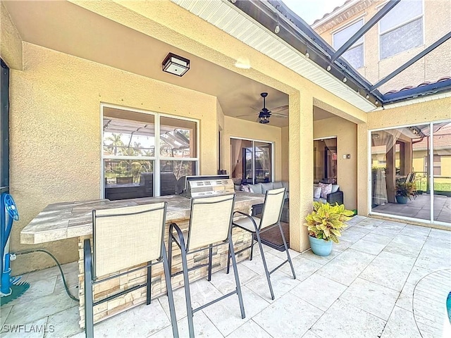 3032 Via Rialto St, Fort Myers, FL 33905 - view of patio / terrace featuring ceiling fan