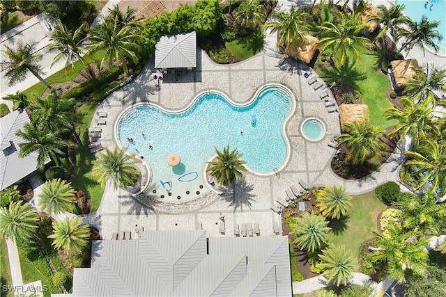 2042 Tamarron Ln, Naples, FL 34120 - drone / aerial view of a pool area