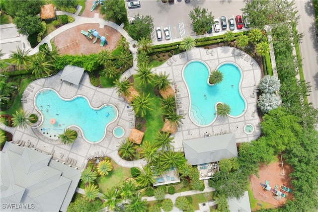 2042 Tamarron Ln, Naples, FL 34120 - bird's eye view of a pool area