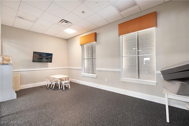 2042 Tamarron Ln, Naples, FL 34120 - interior space with baseboards and a paneled ceiling