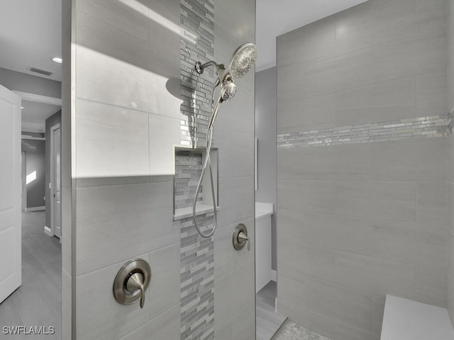 241 Rotonda Blvd S, Rotonda West, FL 33947 - full bathroom with walk in shower and tile patterned floors
