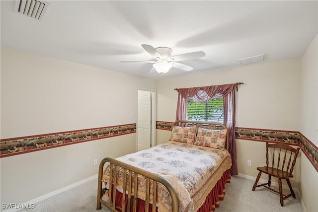 13671 Willow Bridge Dr, North Fort Myers, FL 33903 - bedroom featuring carpet flooring and a ceiling fan