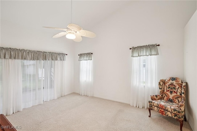 13671 Willow Bridge Dr, North Fort Myers, FL 33903 - sitting room featuring carpet floors and ceiling fan