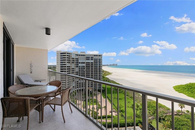 380 Seaview Ct Unit 1505, Marco Island, FL 34145 - balcony featuring view of water and beach