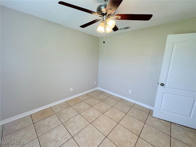 4916 7th St W, Lehigh Acres, FL 33971 - spare room featuring ceiling fan and light tile patterned floors